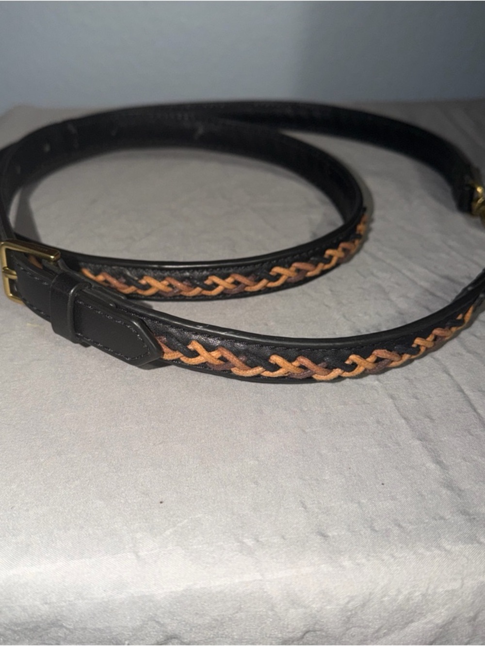 Fossil Braided BROWN LEATHER Crossbody Replacement Strap - Picture 12 of 15